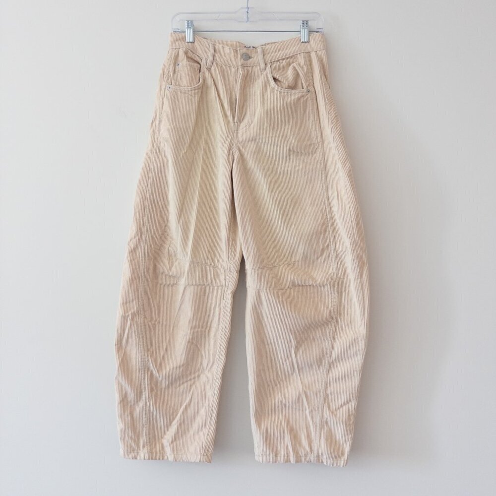 NEW Free People Good Luck Barrel Cords Button Fly Corduroy Pants - Picture 10 of 12